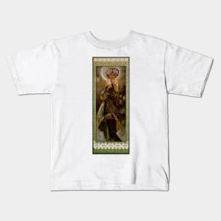 Clair De Lune by Alphonse Mucha Kids T-Shirt